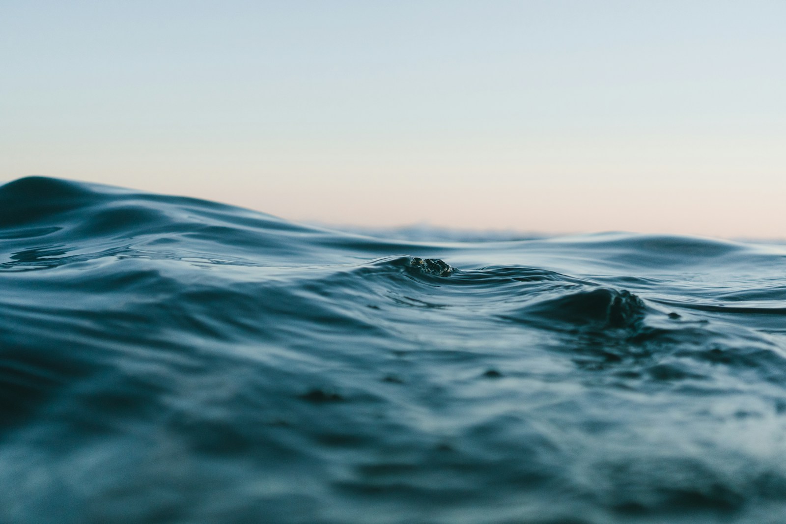 Sunlight falling on rippling water
